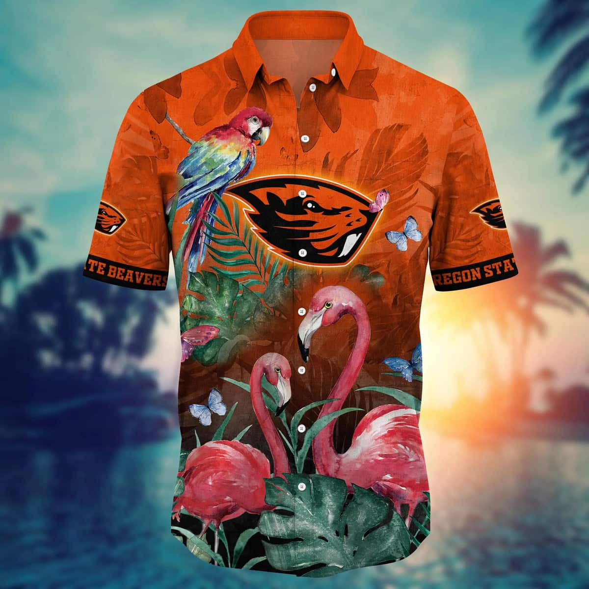 NFL Miami Dolphins Leaf Pattern Hawaiian Shirt And Shorts