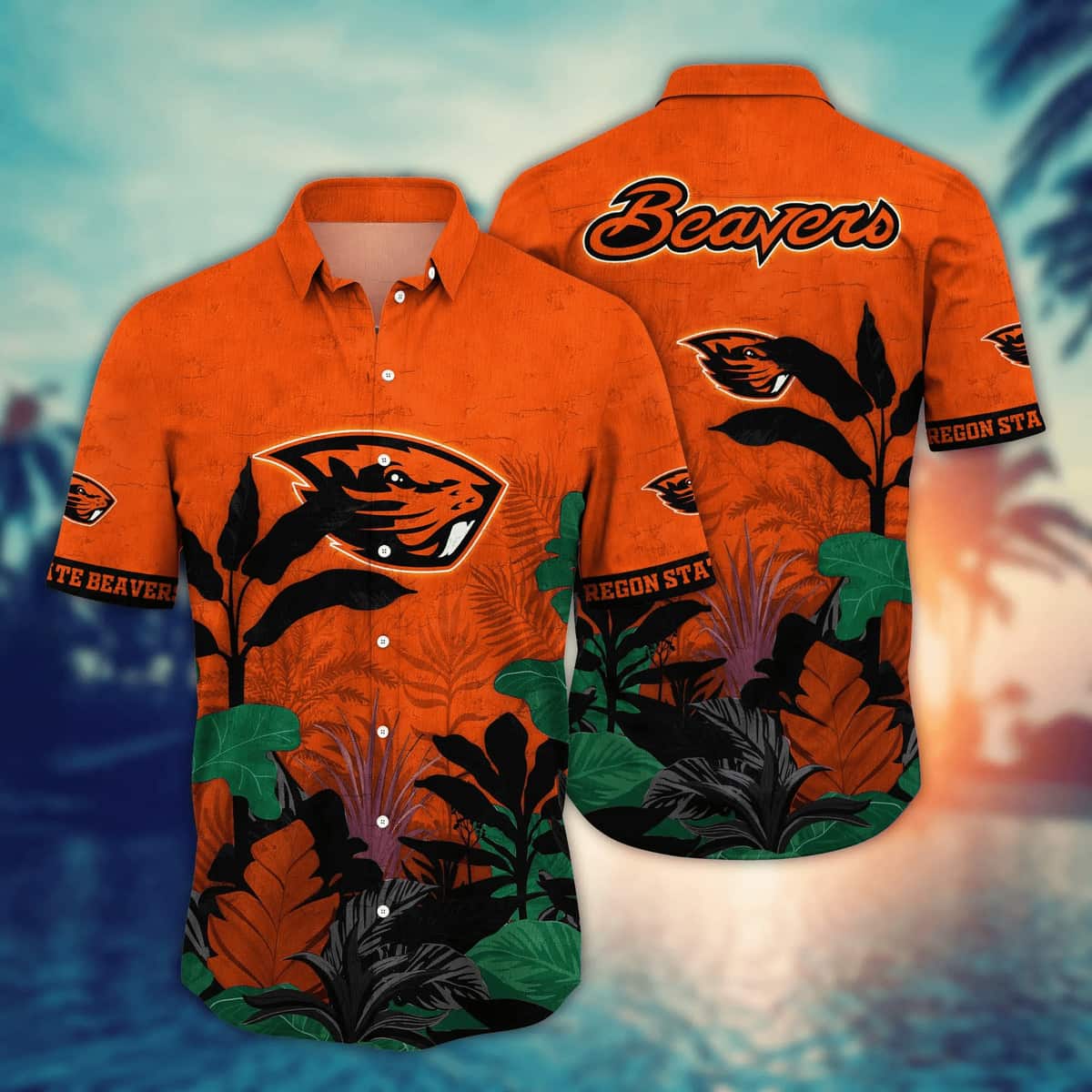 Custom NCAA Oregon State Beavers Hawaiian Shirt Summer Aloha Gift For Beach Trip