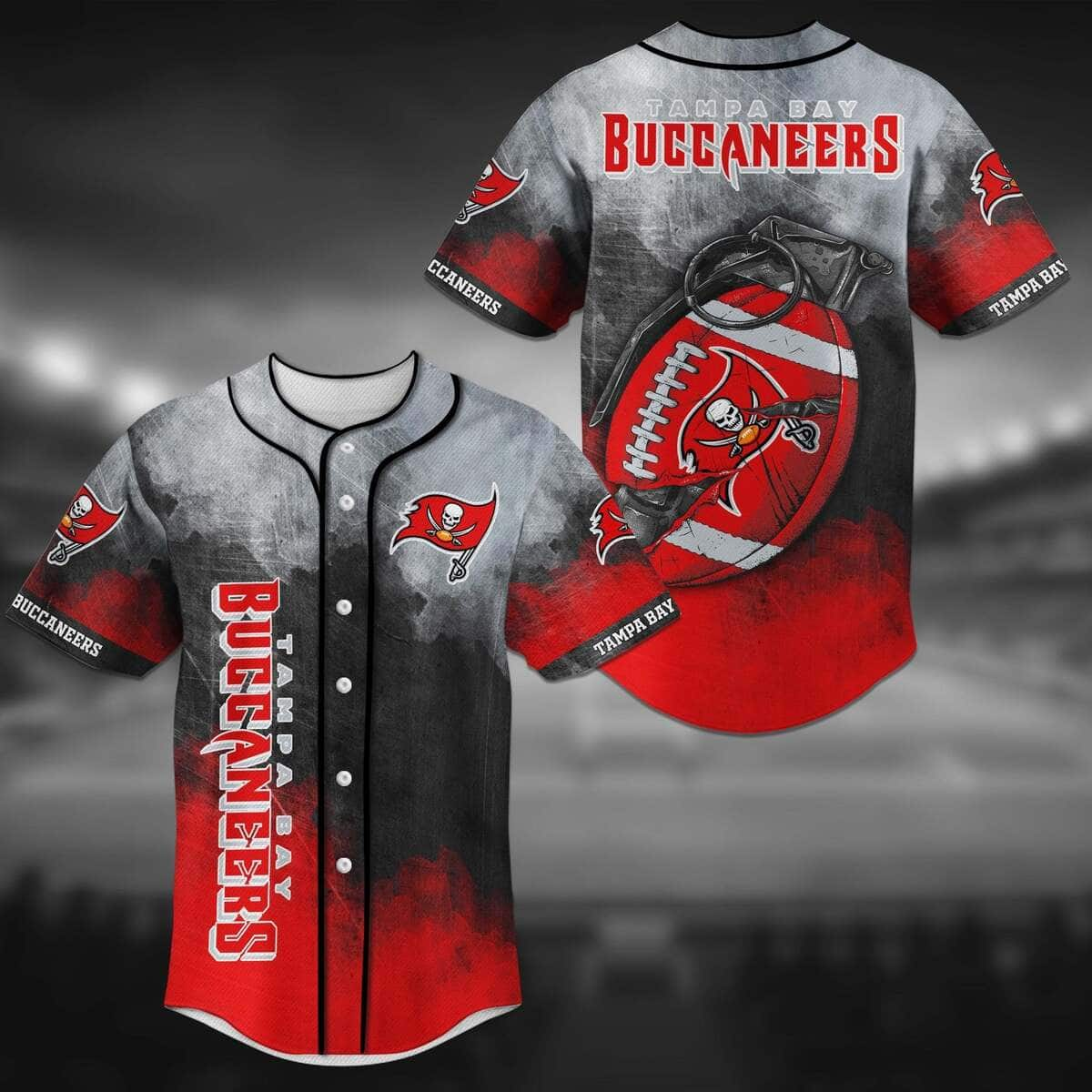 Tampa Bay Buccaneers NFL Baseball Tropical Flower Baseball Jersey Shirt