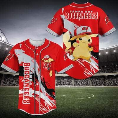 Awesome NFL Tampa Bay Buccaneers Baseball Jersey Pikachu Gift For Friends