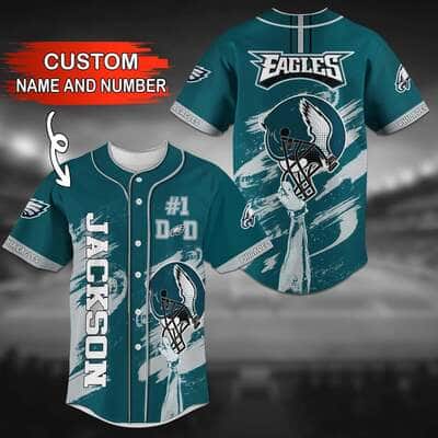 Philadelphia Eagles Baseball Jersey Custom Name And Number Gift For NFL Fans
