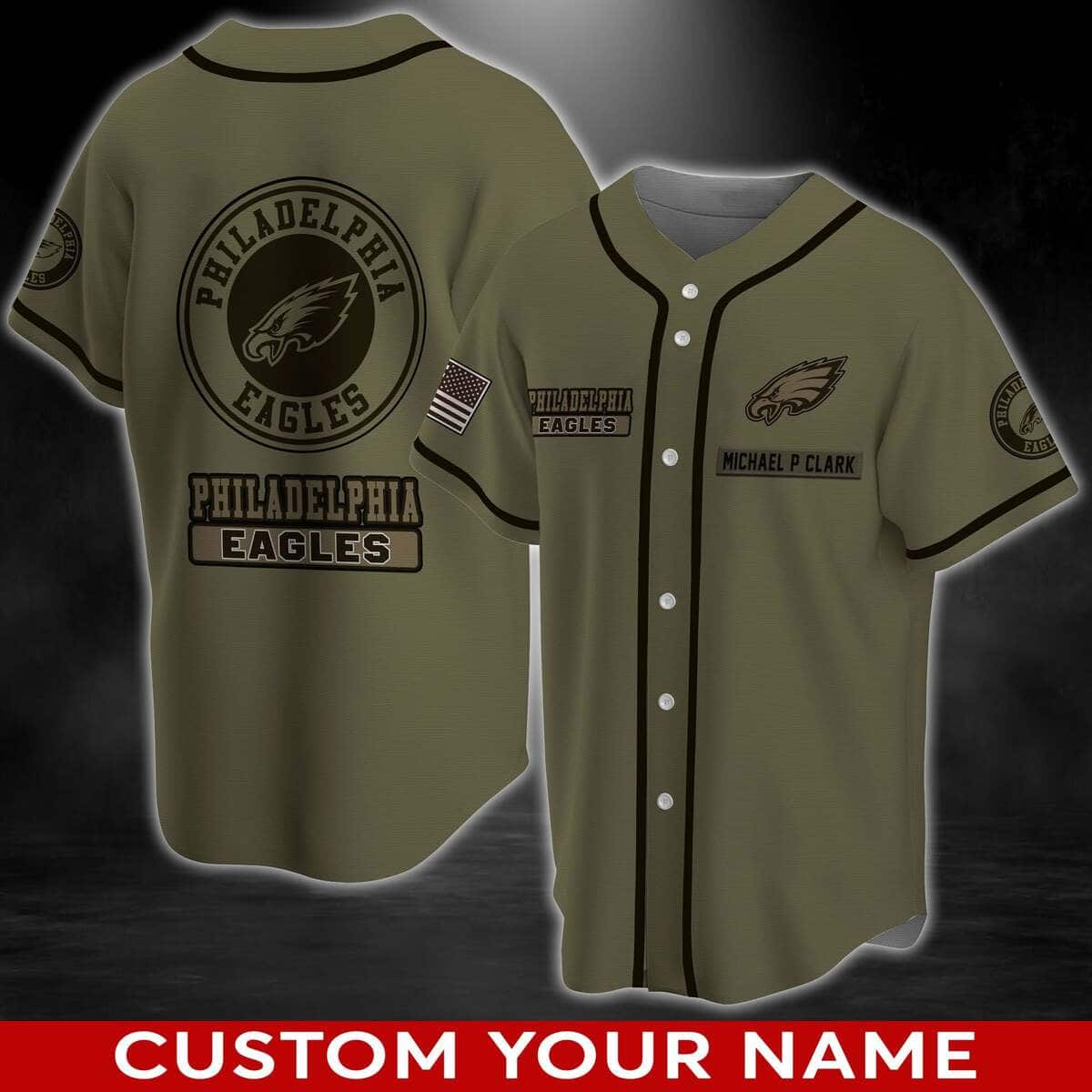 Customize Philadelphia Eagles Baseball Jersey Gift For NFL Fans