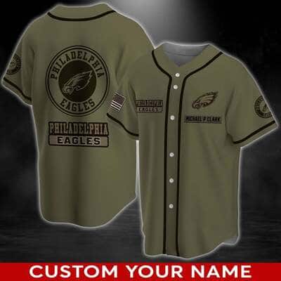 Customize Philadelphia Eagles Baseball Jersey Gift For NFL Fans
