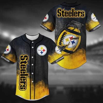 Stylish NFL Pittsburgh Steelers Baseball Jersey Gift For Cool Dad