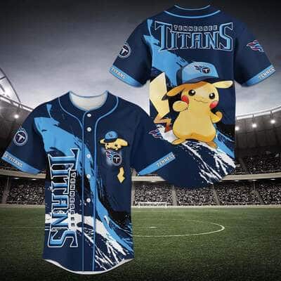 Stylish NFL Tennessee Titans Baseball Jersey Pikachu Gift For Friends
