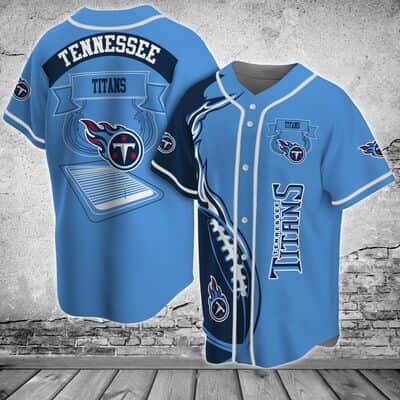 Blue NFL Tennessee Titans Baseball Jersey Gift For Sports Fans