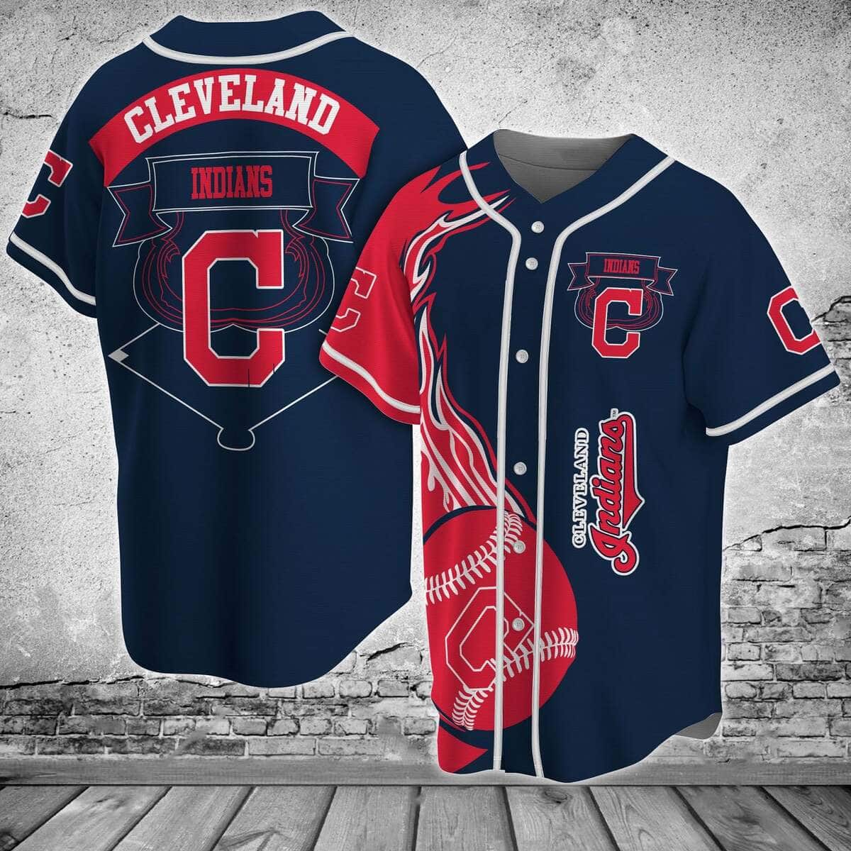 Customize MLB Cleveland Indians Baseball Jersey Gift For Boyfriend