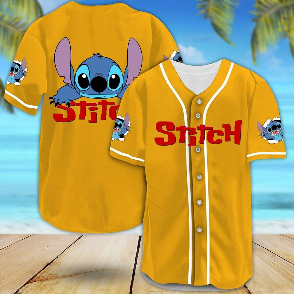 Black City Connect Lilo & Stitch Baseball Jersey - Chicago White