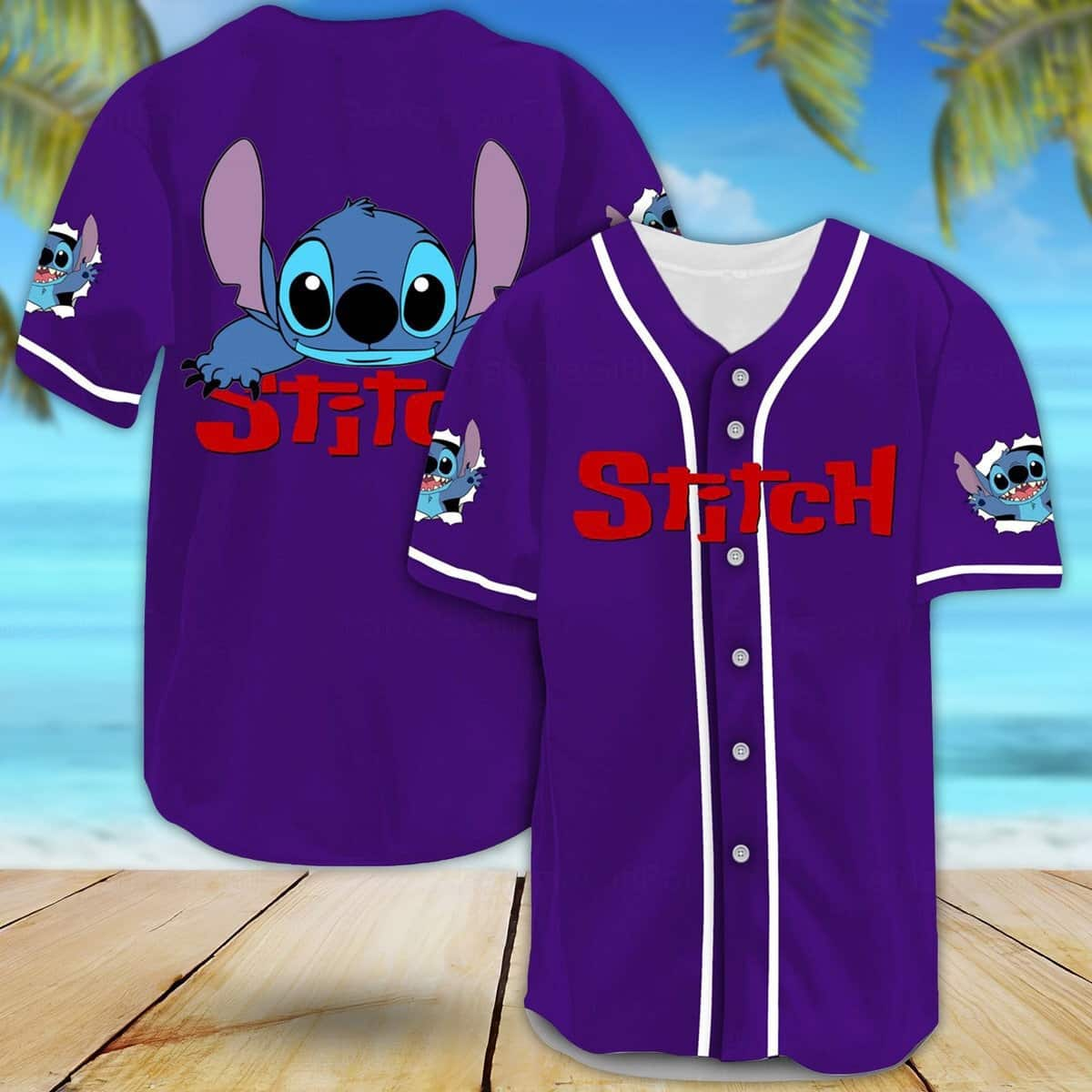 Black City Connect Lilo & Stitch Baseball Jersey - Chicago White