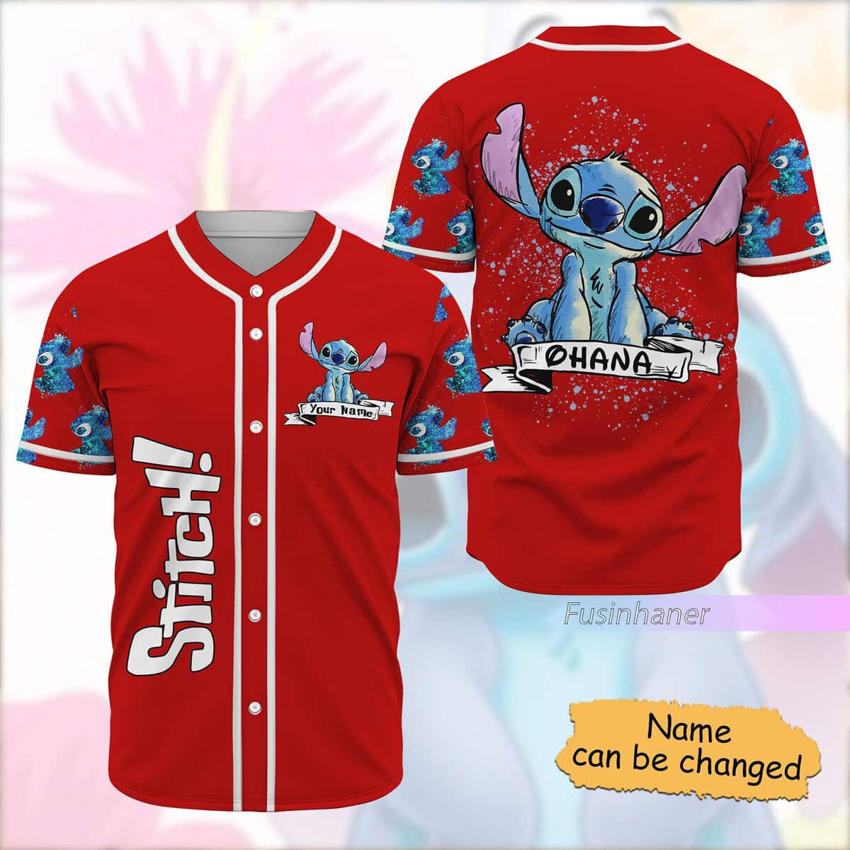 Personalized Disney Lilo And Stitch Baseball Jersey Gift For Girlfriend