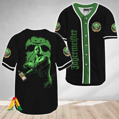 Halloween Jason Voorhees Baseball Jersey Friday The 13th Jagermeister Gift For Him