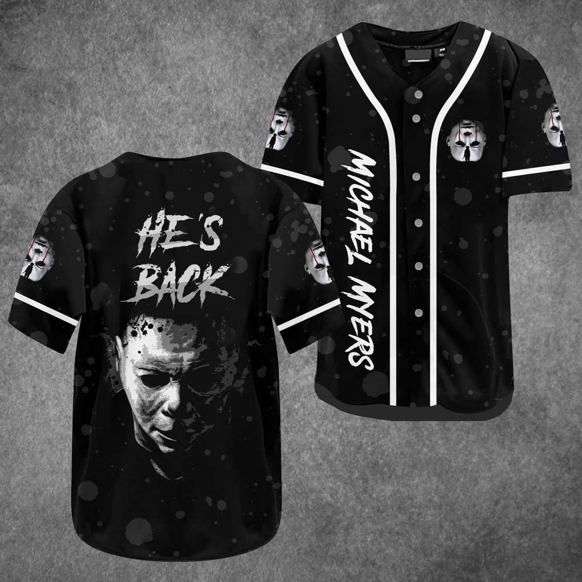 Michael Myers Baseball Jersey He's Back Gift For Wife