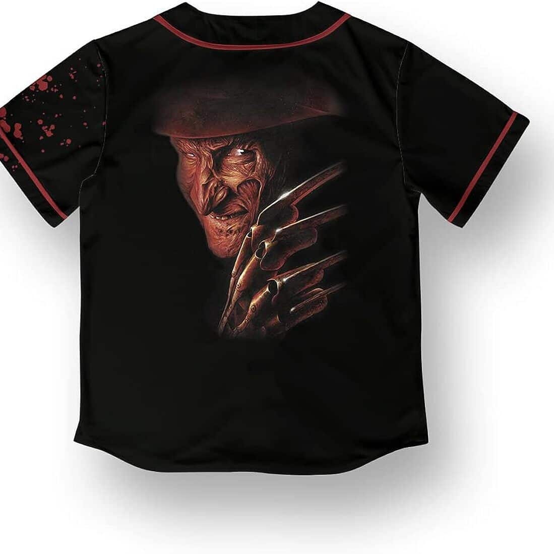 Halloween Freddy Krueger Baseball Jersey Horror Movie Gift For Fans