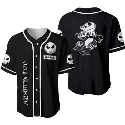 Personalized Jack Skellington Baseball Jersey Custom Name Gift For Sports Fans