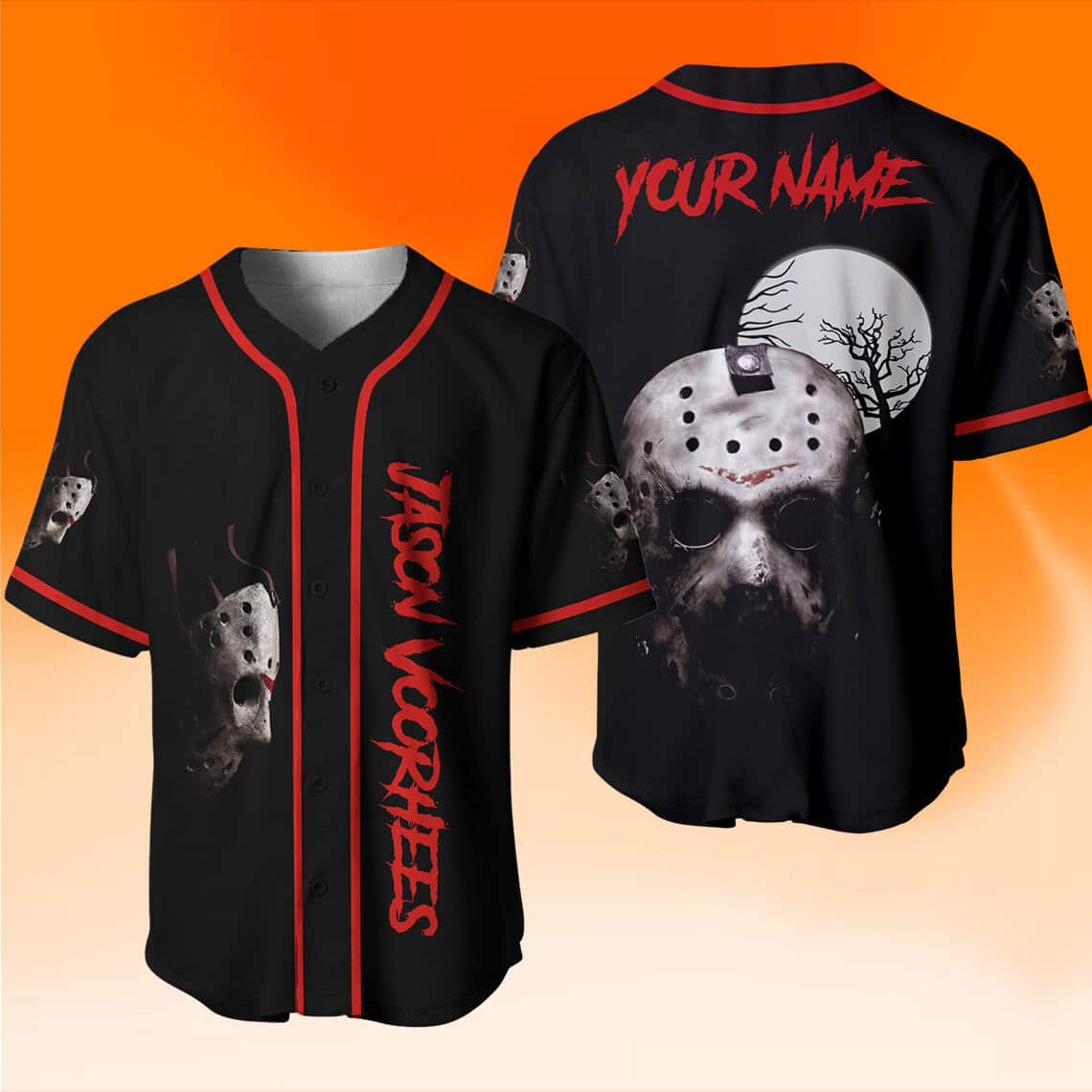 Personalized Jason Voorhees Baseball Jersey Horror Movie Gift For Fans