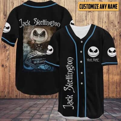 Customize Jack Skellington Baseball Jersey Nightmare Before Christmas Gift For Brother