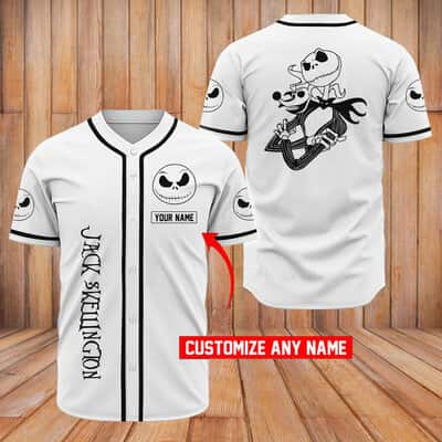 Customize Jack Skellington Baseball Jersey And Zero Pumpkin King Of Halloween Town Gift For Family