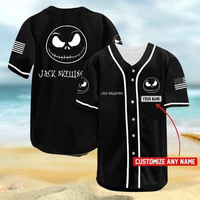 Personalized Jack Skellington Baseball Jersey Gift For Brother