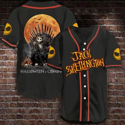 Jack Skellington Baseball Jersey Halloween Is Coming Gift For Friends