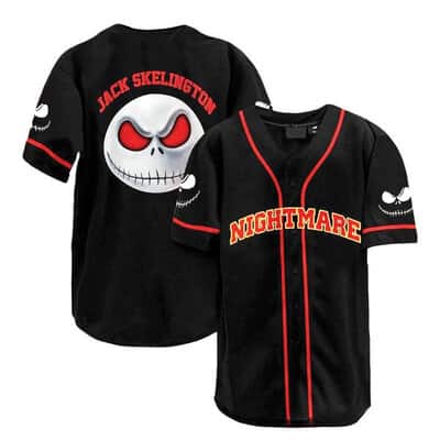 Halloween Jack Skellington Baseball Jersey The Nightmare Before Christmas Gift For Sports Fans