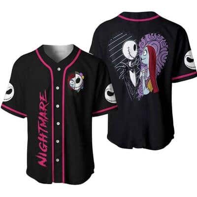 Halloween Jack Skellington Baseball Jersey And Sally The Nightmare Before Christmas Gift For Best Friend