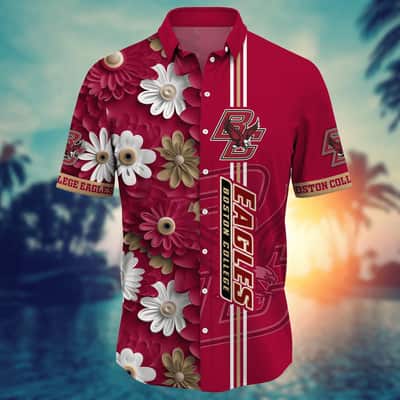Floral Aloha NCAA Boston College Eagles Hawaiian Shirt Gift For New Dad