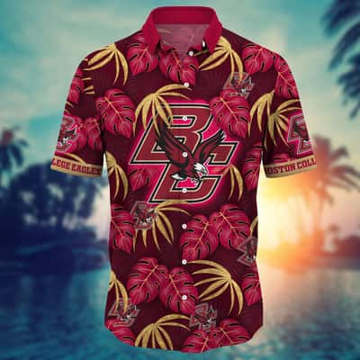 Boston College Eagles New Trends Custom Name And Number Christmas Hawaiian  Shirt - Freedomdesign