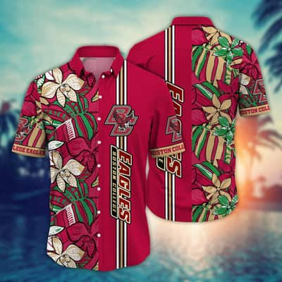 Boston College Eagles New Trends Custom Name And Number Christmas Hawaiian  Shirt - Freedomdesign