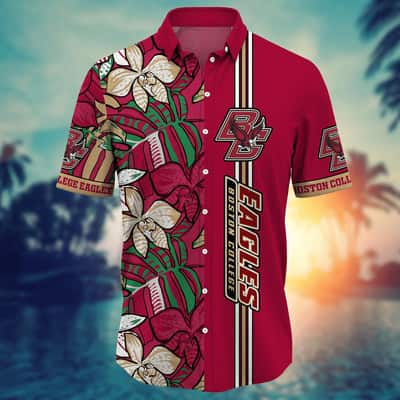 Boston College Eagles New Trends Custom Name And Number Christmas Hawaiian  Shirt - Freedomdesign