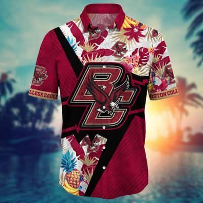 NCAA Boston College Eagles Hawaiian Shirt Sunset Scenery Gift For Dad