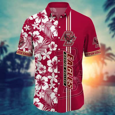 Floral Aloha NCAA Boston College Eagles Hawaiian Shirt Summer Gift For Friends