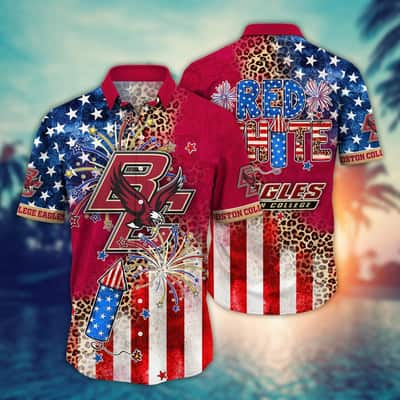 Boston College Eagles New Trends Custom Name And Number Christmas Hawaiian  Shirt - Freedomdesign