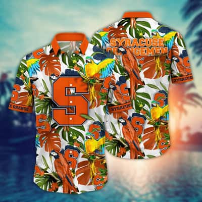 Summer Aloha NCAA Syracuse Orange Hawaiian Shirt Tropical Flora And Fauna Gift For Friend