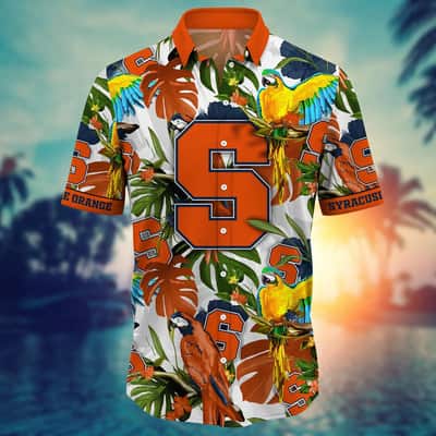 Tropical Aloha NCAA Syracuse Orange Hawaiian Shirt Flora And Fauna Gift For Dad