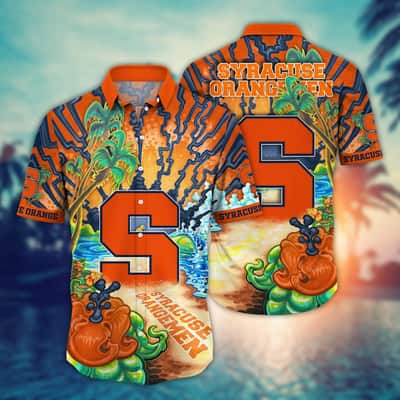 Colorful NCAA Syracuse Orange Hawaiian Shirt Birthday Gift For Beach Lovers