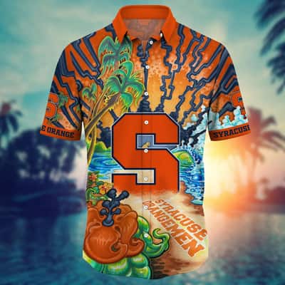 Colorful NCAA Syracuse Orange Hawaiian Shirt Birthday Gift For Beach Lovers