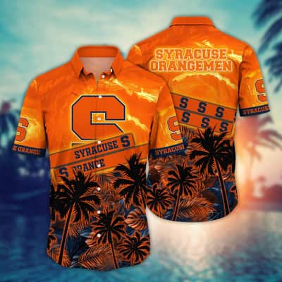 Vintage Aloha NCAA Syracuse Orange Hawaiian Shirt Gift For Beach Lovers