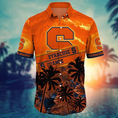 Vintage Aloha NCAA Syracuse Orange Hawaiian Shirt Gift For Beach Lovers