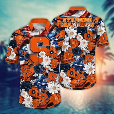 Aloha NCAA Syracuse Orange Hawaiian Shirt Independence Day Gift For Boyfriend