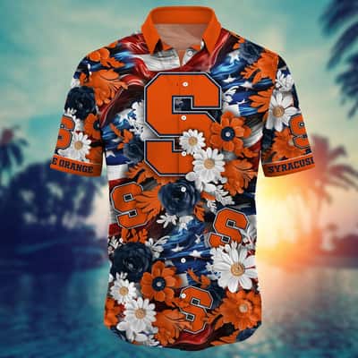 Aloha NCAA Syracuse Orange Hawaiian Shirt Independence Day Gift For Boyfriend