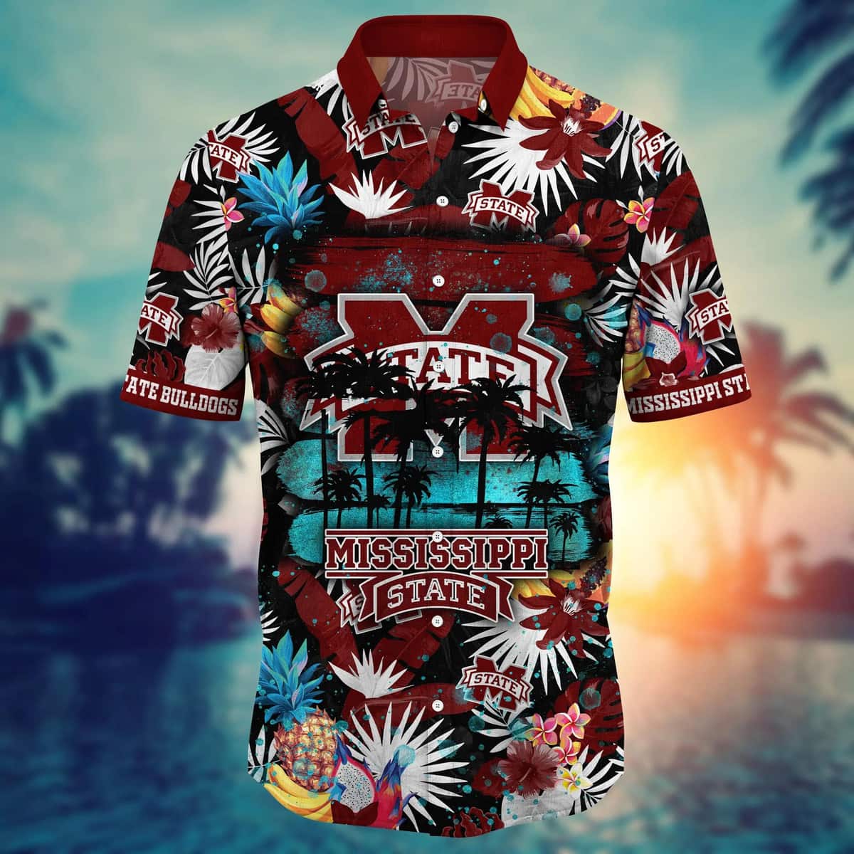 NCAA Ohio State Buckeyes Flower Hawaiian Shirt Outfit 3D Shirt