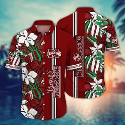 Floral Aloha NCAA Mississippi State Bulldogs Hawaiian Shirt Best Gift For Friend