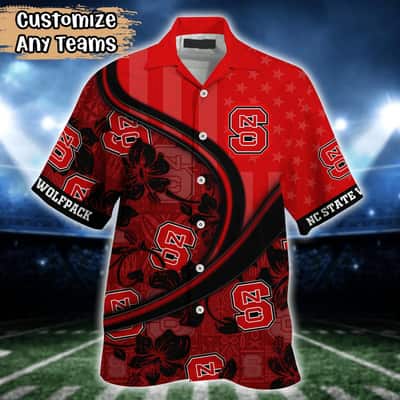 Stylish NCAA NC State Wolfpack Hawaiian Shirt Custom Name Summer Beach Gift