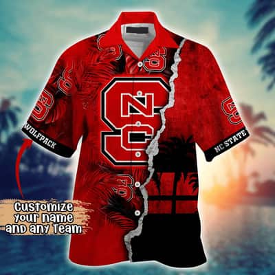 Vintage Aloha NCAA NC State Wolfpack Hawaiian Shirt Custom Name Gift For Best Friend