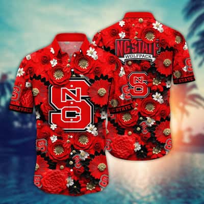 Floral Aloha NCAA NC State Wolfpack Hawaiian Shirt Gift For Beach Holiday