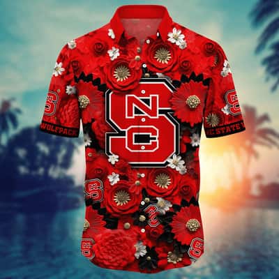 Floral Aloha NCAA NC State Wolfpack Hawaiian Shirt Gift For Beach Holiday