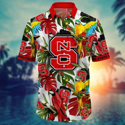 NCAA NC State Wolfpack Hawaiian Shirt Aloha Flora And Fauna Gift For Beach Holiday