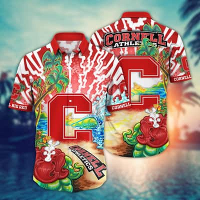 Summer Aloha NCAA Cornell Big Red Hawaiian Shirt Beach Gift For Family