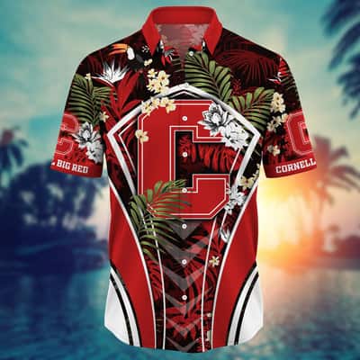 Cool Aloha NCAA Cornell Big Red Hawaiian Shirt Practical Beach Gift For Boyfriend