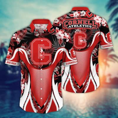 Tropical Aloha NCAA Cornell Big Red Hawaiian Shirt Practical Beach Gift For Grandpa